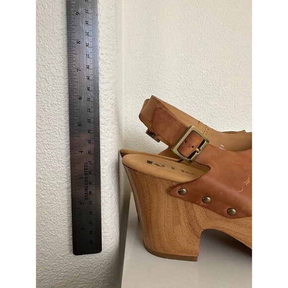 Kork-Ease Berengo Block Wedge Heel Leather Brown Western Orthopedic Women's 10 - Picture 7 of 11